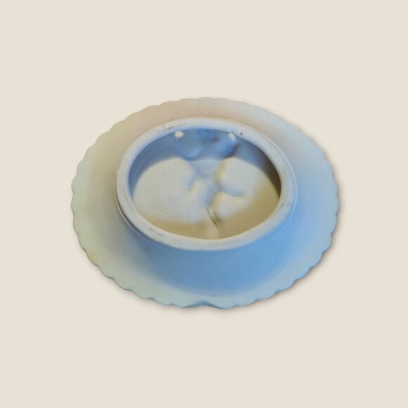 Vintage Set Of 3 Miniature Jasperware Wall Plates  Angel Designs - Pink & Blue - Picture 6 of 8